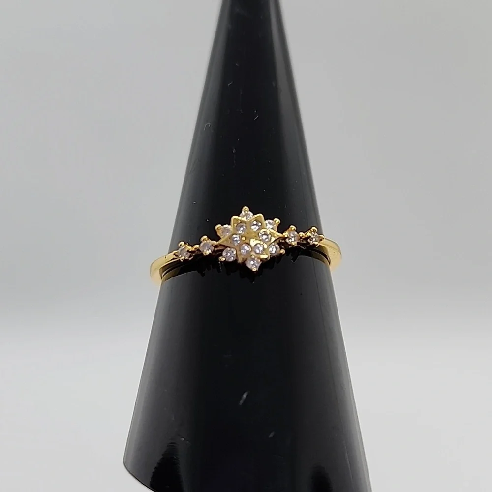 18K Yellow Gold Plated 925 Sterling Silver Ring - Picture 8 of 12